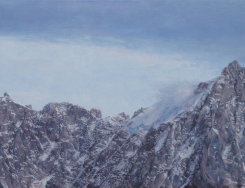 “Aiguille du Midi”; Oil on Panel, 12×24 inches