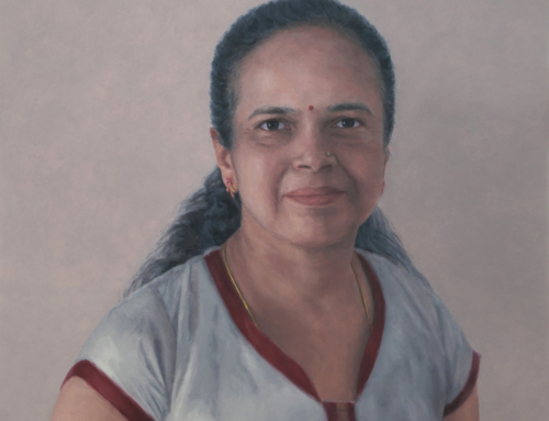 “Lakshmi”; Oil on Panel, 16×16 inches
