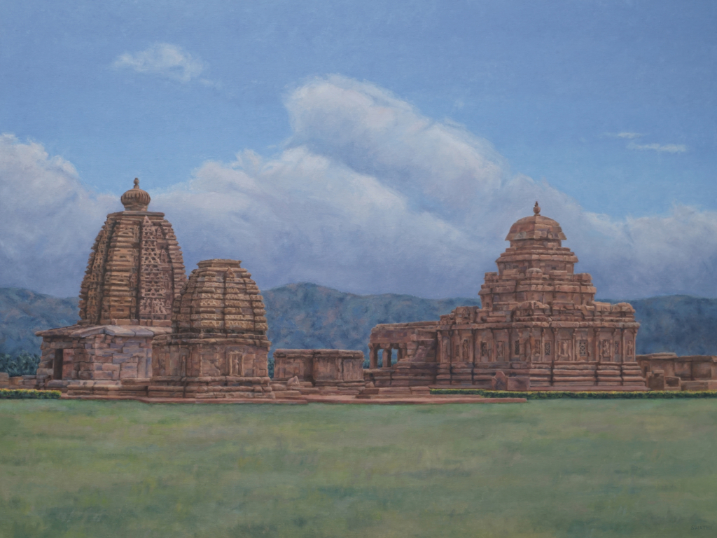 Last Light at Montblanc; Oil Painting